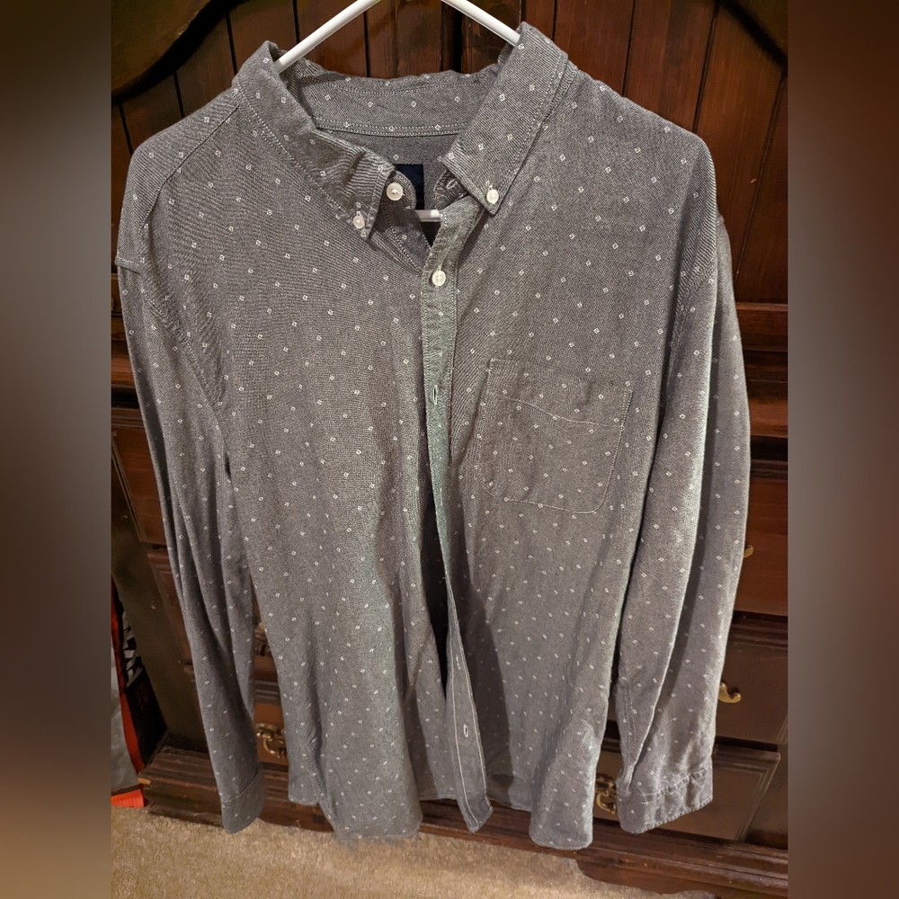 American eagle button up XXL gray